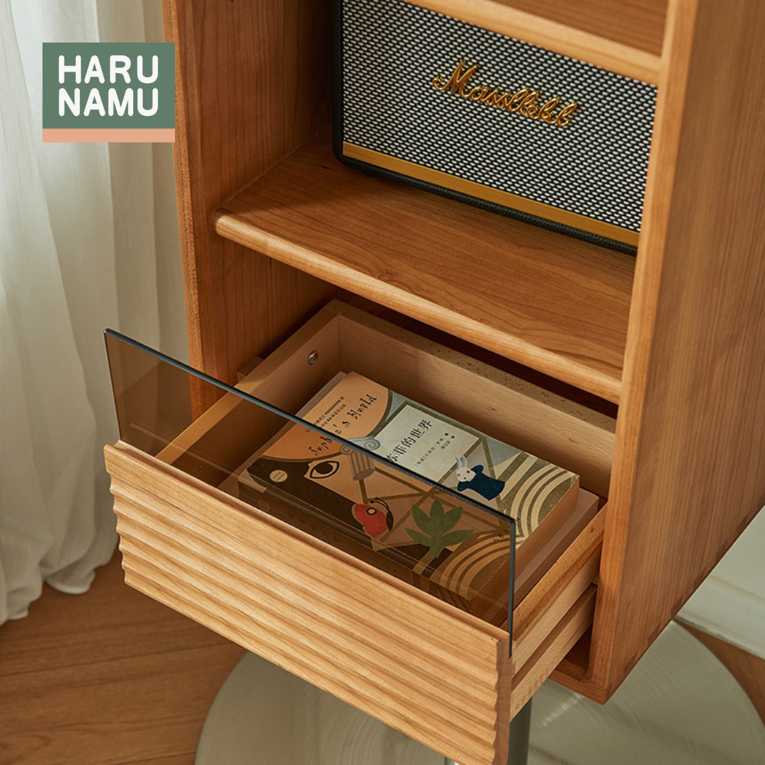 HIROYUKI Solid Wood Rotating Mirror Cabinet