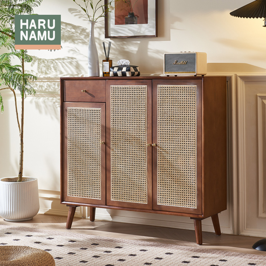 TAKEMI Rattan Solid Wood Shoe Cabinet