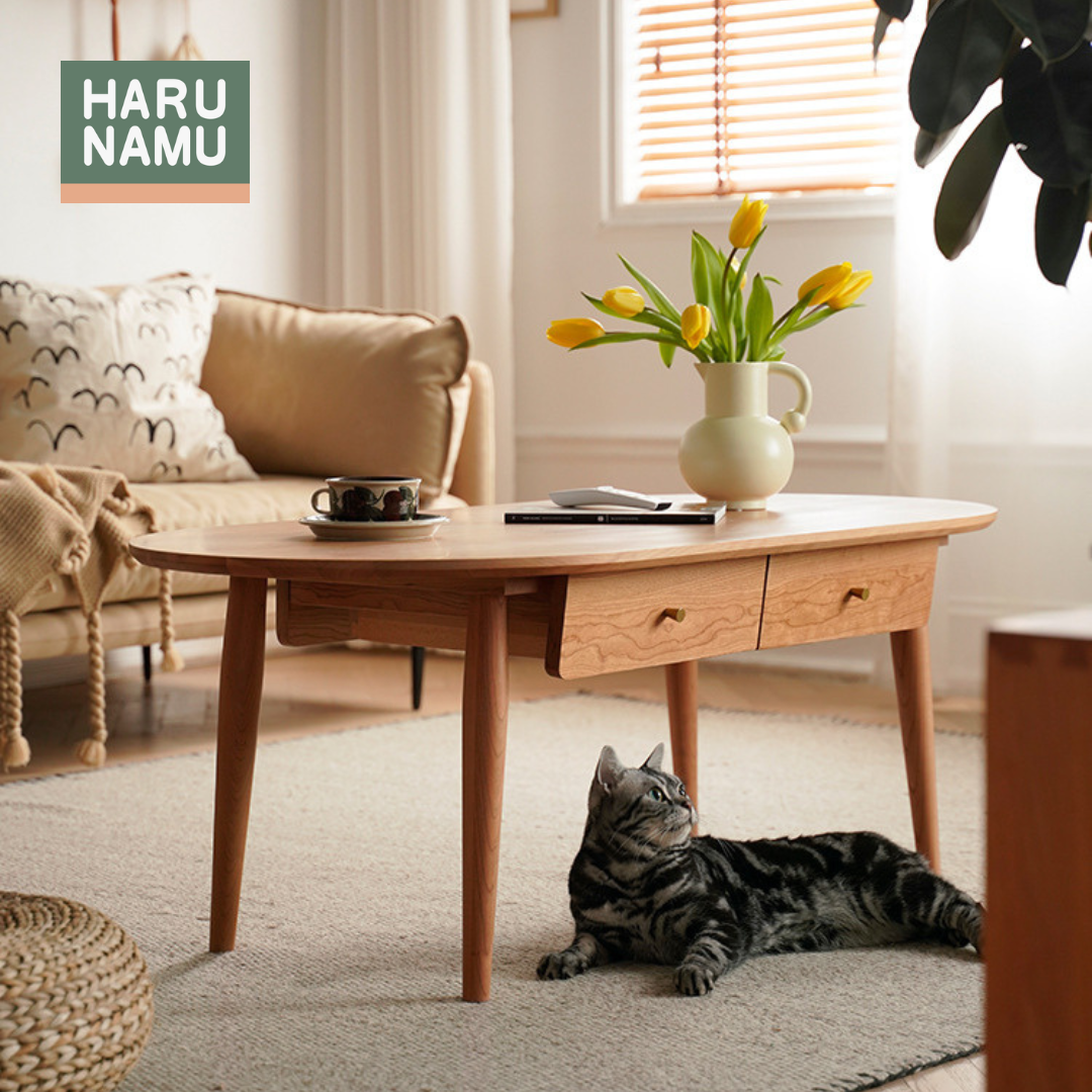 KYOKA Solid Cherry Wood Coffee Table