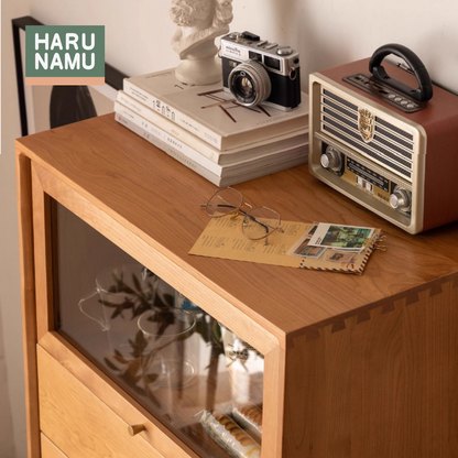 MIKI Solid Wood Display Cabinet