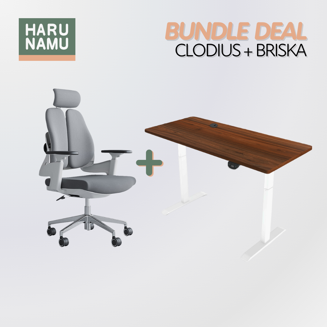 CLODIUS x BRISKA Standing Desk and Chair Bundle