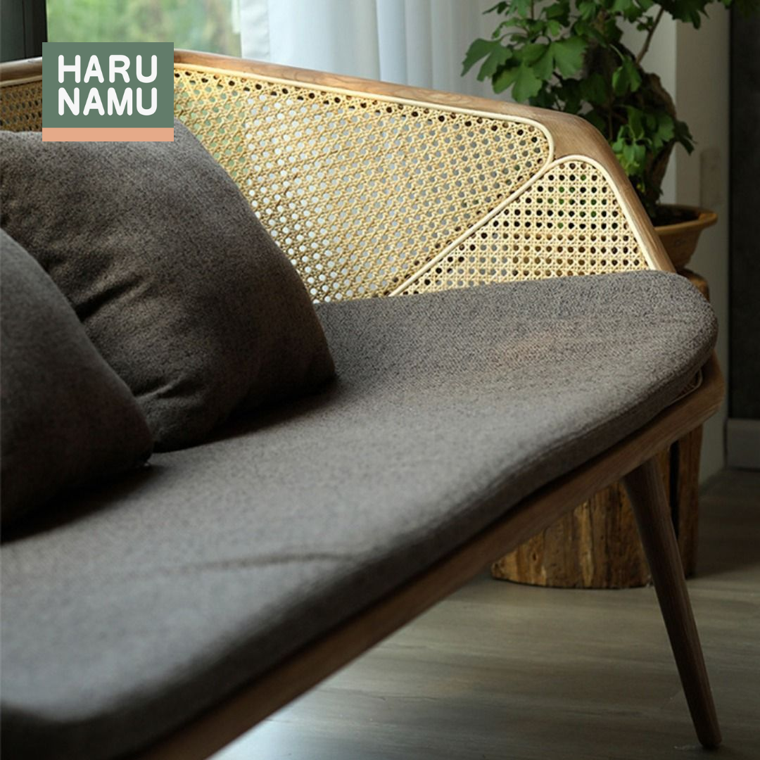 SAHANA Rattan Solid Wood Sofa