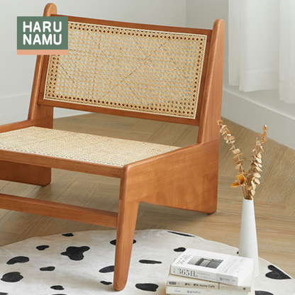 KUTSUROGU Solid Wood Rattan Lounge Chair