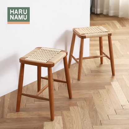 ORU Solid Wood Weave Stool