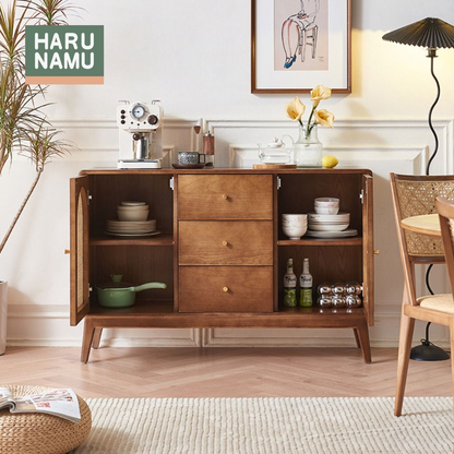 ERINA Rattan Solid Wood Sideboard