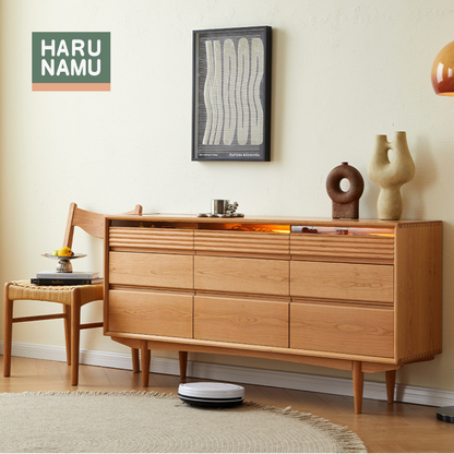 CHIAKI Solid Cherry Wood Chest of Drawers