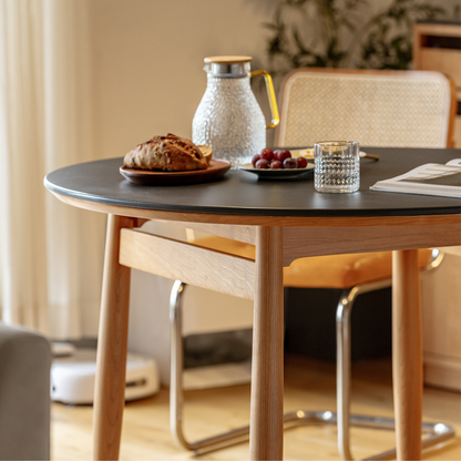 IWAMA Round Stone Solid Wood Table