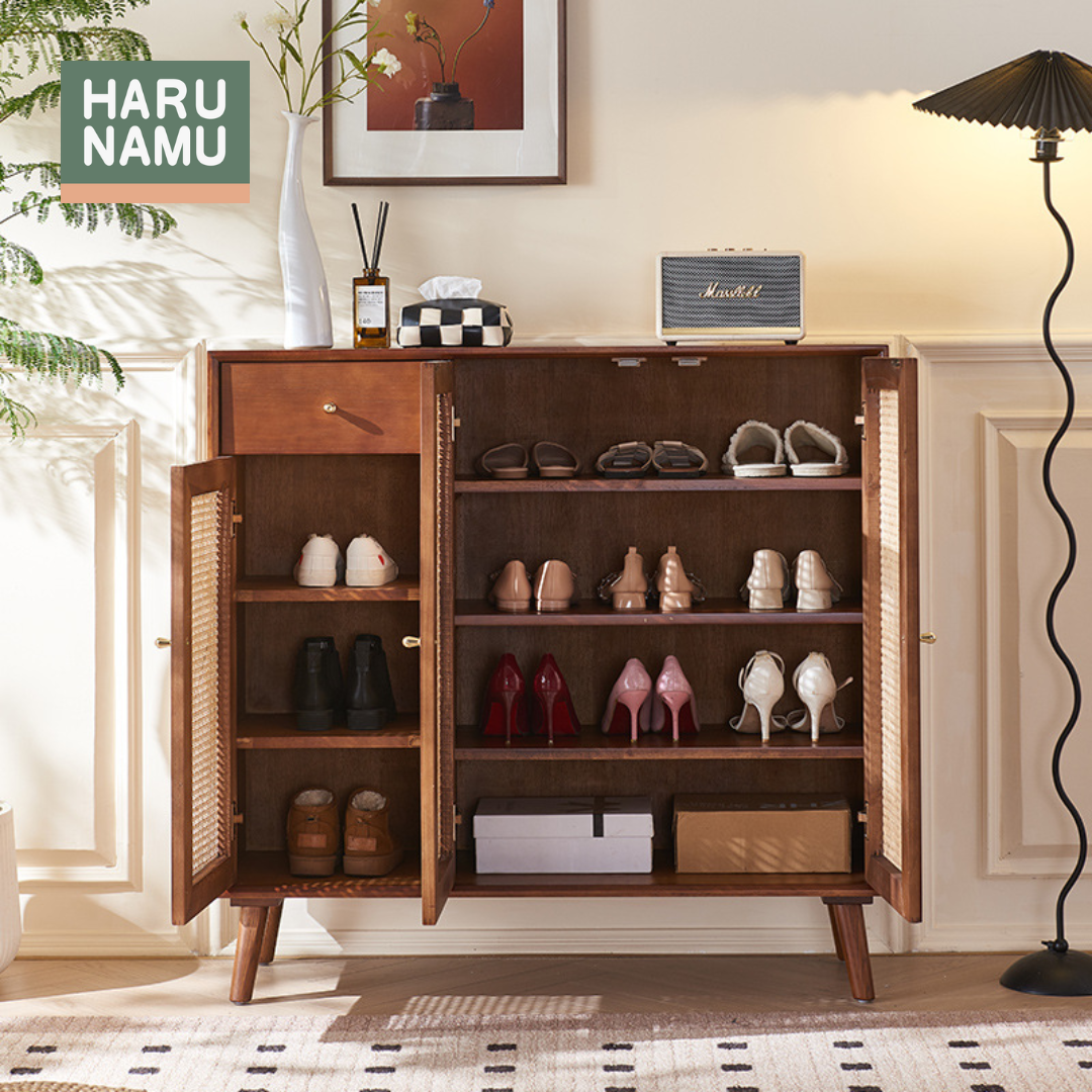TAKEMI Rattan Solid Wood Shoe Cabinet