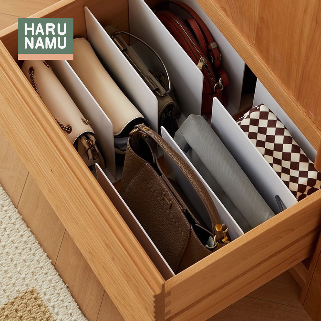 KATASHI Solid Wood Rattan Door Wardrobe