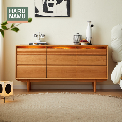 CHIAKI Solid Cherry Wood Chest of Drawers