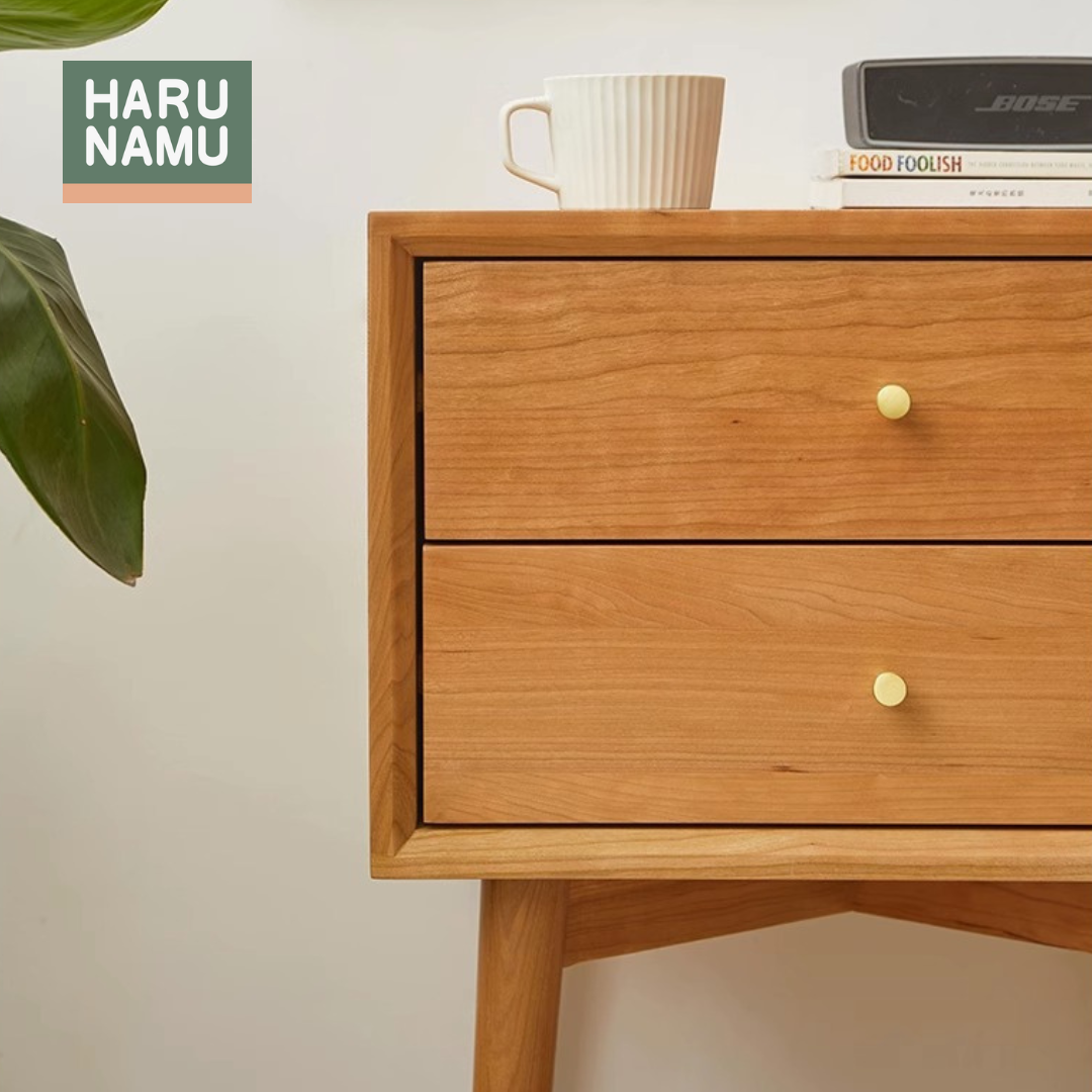 NAMERAKANA Solid Wood Bedside Drawer