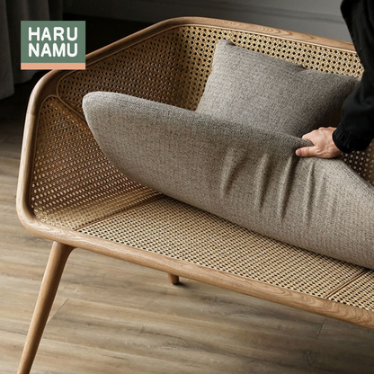 SAHANA Rattan Solid Wood Sofa