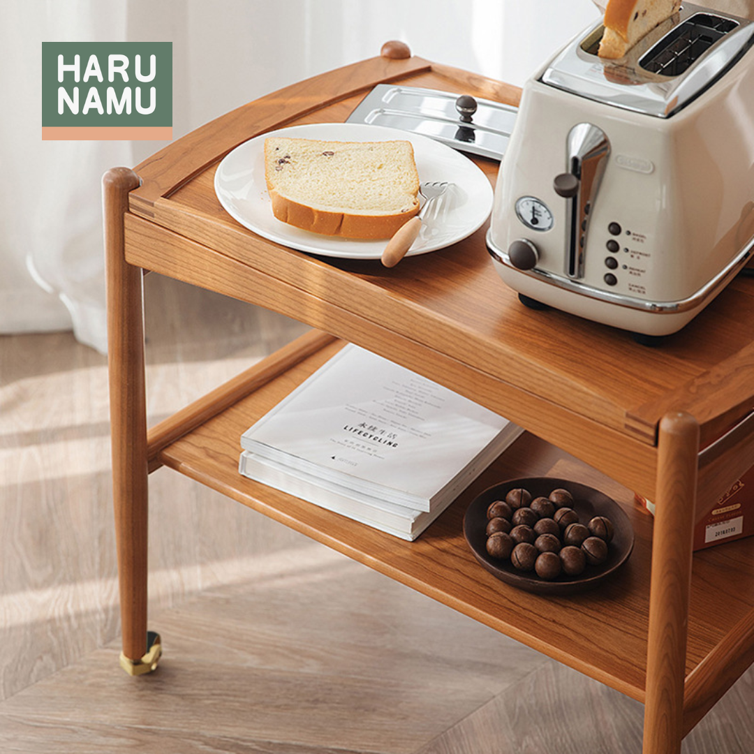 RIN Solid Wood Movable Coffee Table