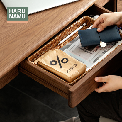 NOBURU Solid Wood Study Table and Shelf