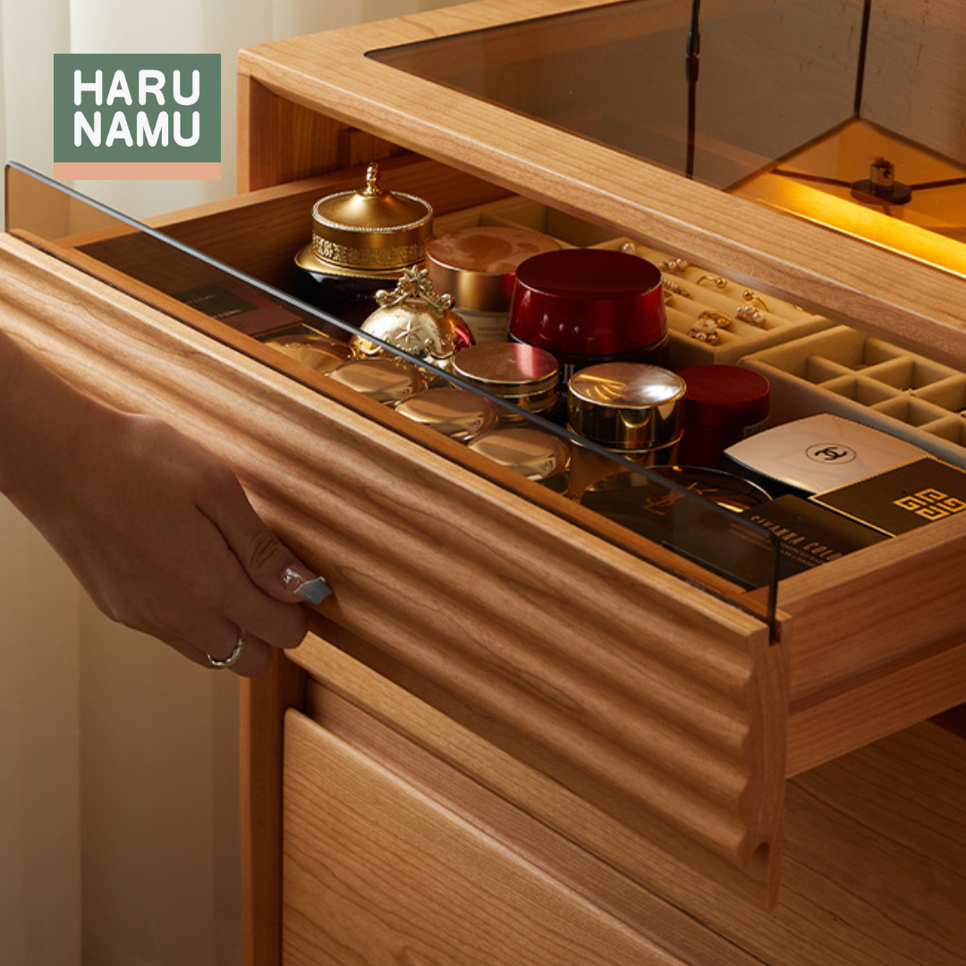 CHIAKI Solid Cherry Wood Chest of Drawers