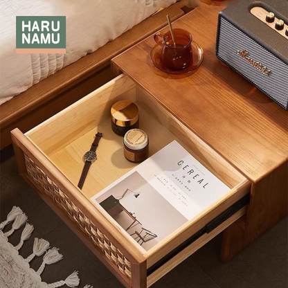 TAIKI Solid Wood Bedside Cabinet