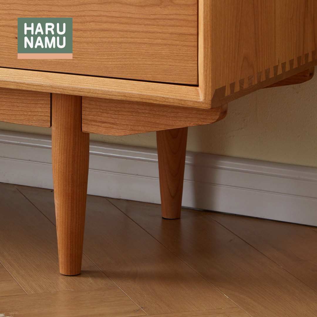 CHIAKI Solid Cherry Wood Chest of Drawers