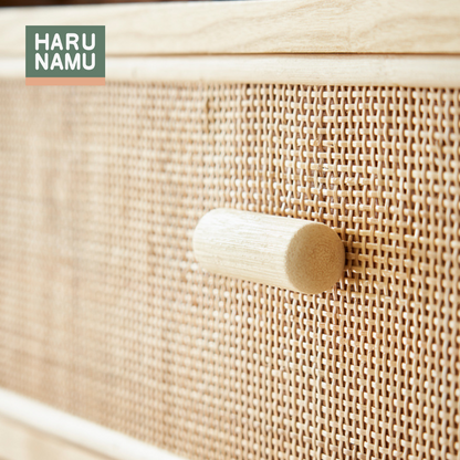 YUNA Solid Wood Rattan Drawer
