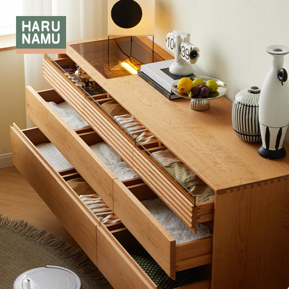 CHIAKI Solid Cherry Wood Chest of Drawers