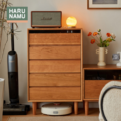CHIAKI Solid Cherry Wood Chest of Drawers