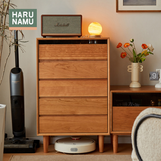 CHIAKI Solid Cherry Wood Chest of Drawers