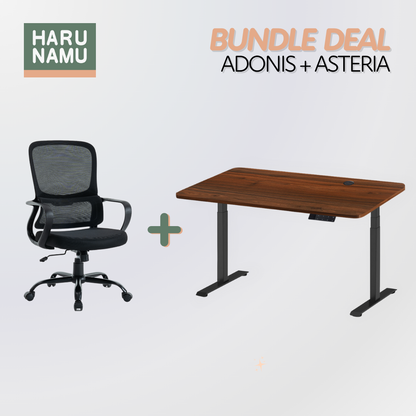 ADONIS x ASTERIA Standing Desk and Chair Bundle