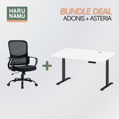 ADONIS x ASTERIA Standing Desk and Chair Bundle