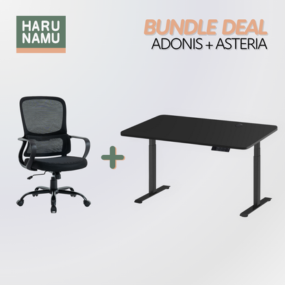 ADONIS x ASTERIA Standing Desk and Chair Bundle