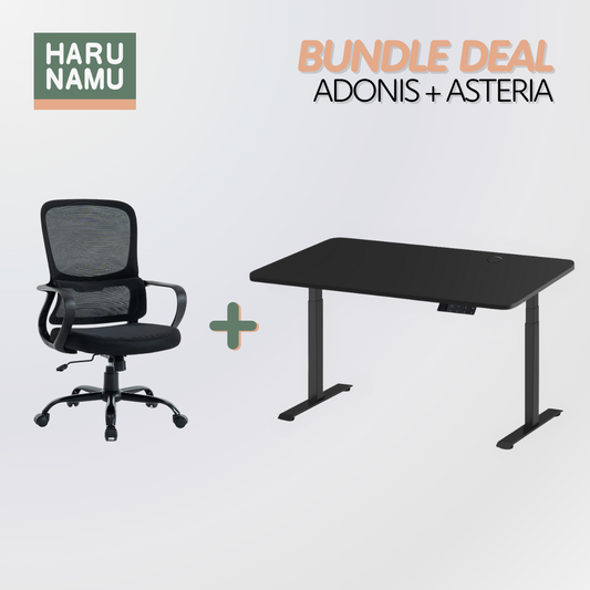 ADONIS x ASTERIA Standing Desk and Chair Bundle