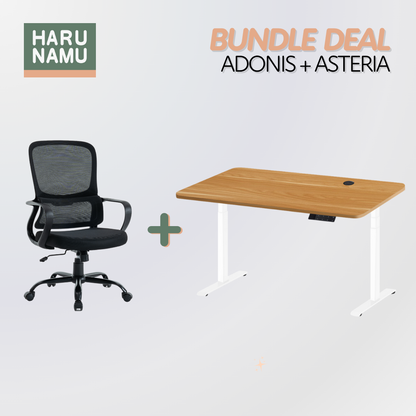 ADONIS x ASTERIA Standing Desk and Chair Bundle