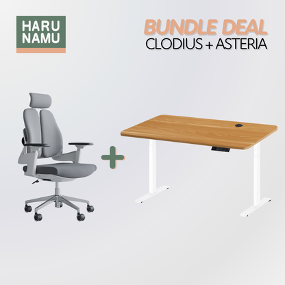 CLODIUS x ASTERIA Standing Desk and Chair Bundle