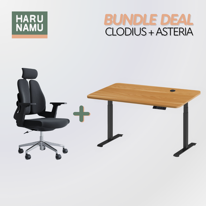 CLODIUS x ASTERIA Standing Desk and Chair Bundle