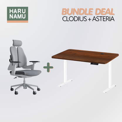 CLODIUS x ASTERIA Standing Desk and Chair Bundle