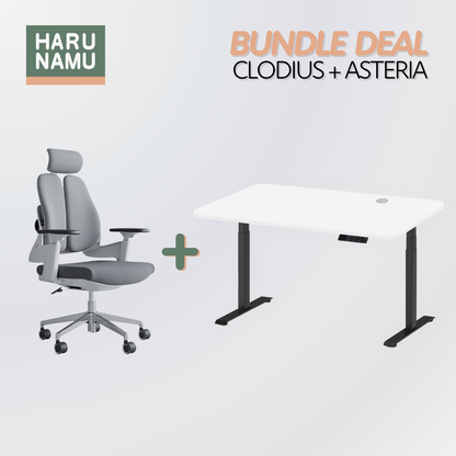 CLODIUS x ASTERIA Standing Desk and Chair Bundle