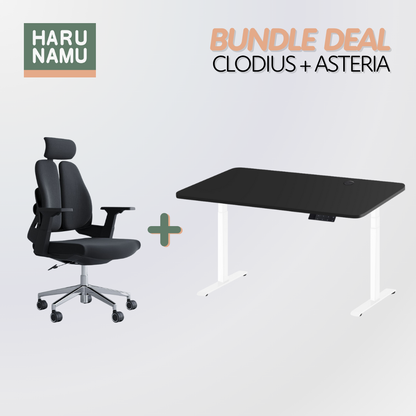 CLODIUS x ASTERIA Standing Desk and Chair Bundle