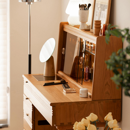 AKARI Solid Wood Lighted Dresser Table