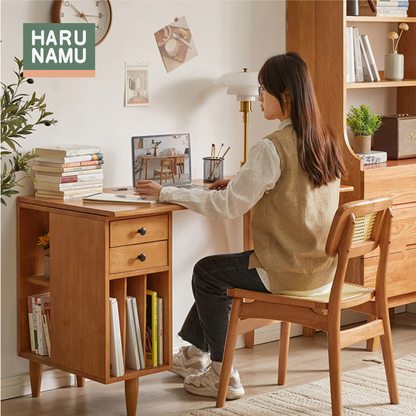 DAICHI Solid Wood Study Table and Shelf