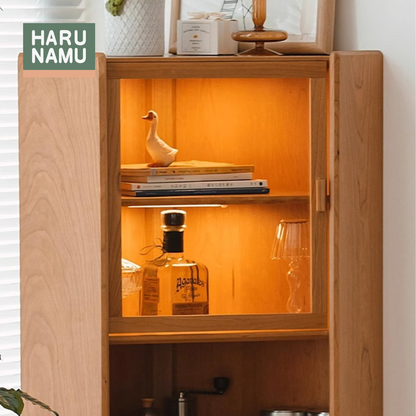 HIRAKU Solid Wood Corner Cabinet