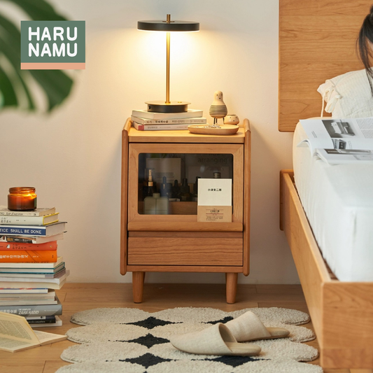 HIRARI Solid Wood Bedside Cabinet