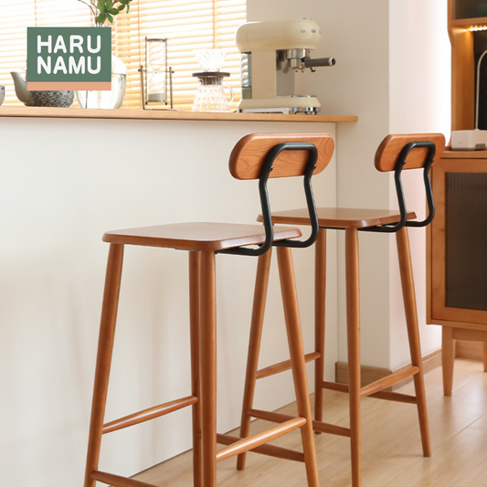 KENJI Solid Wood Bar Stool