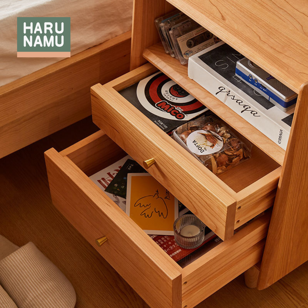 KIMIKA Solid Wood Bedside Drawer