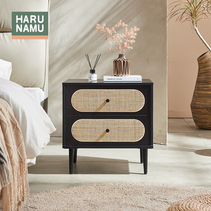 KOKOROHIMIE Rattan Bedside Drawer