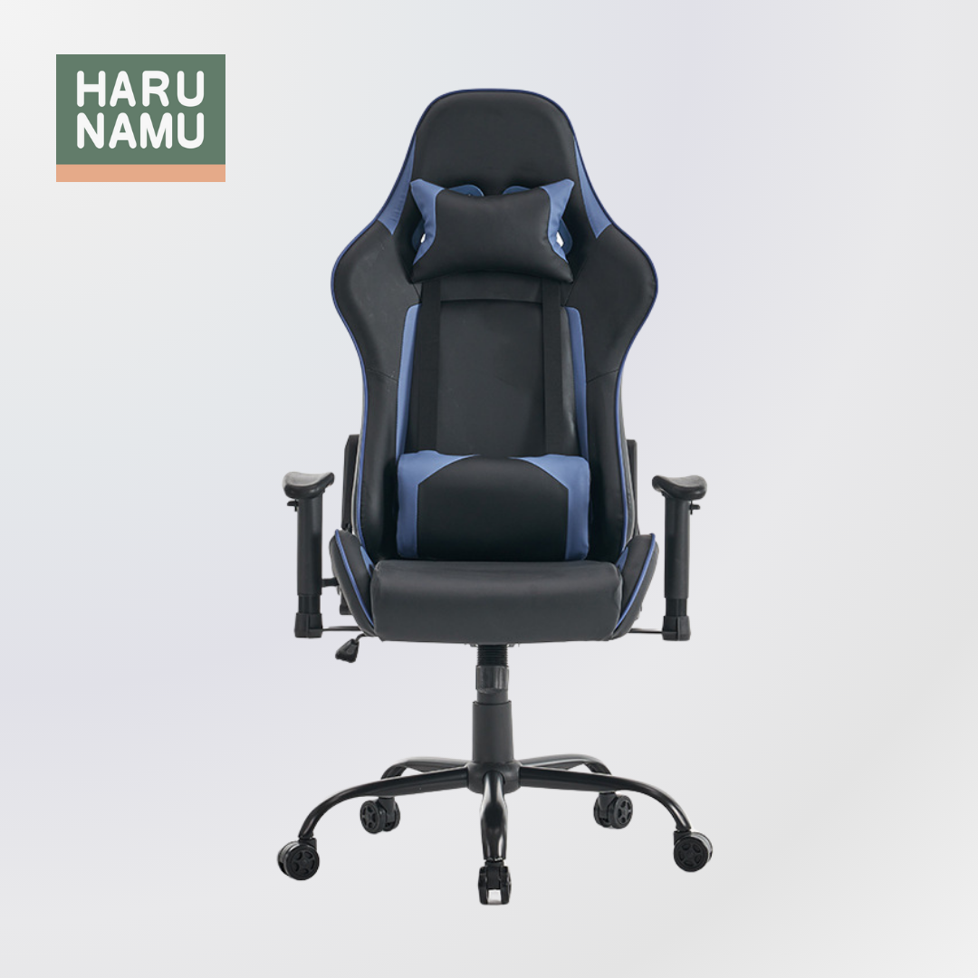 Grey and blue gaming chair sale