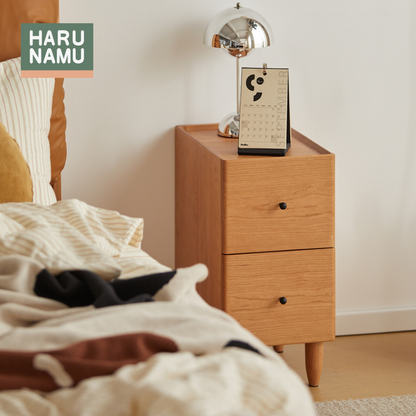 YASUKO Narrow Solid Wood Bedside Drawer