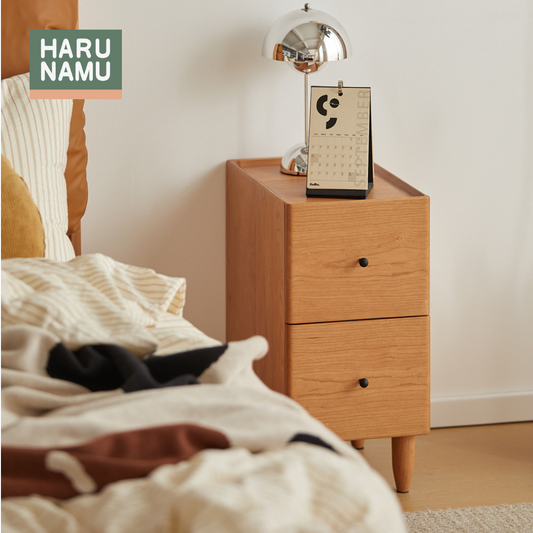 YASUKO Narrow Solid Wood Bedside Drawer
