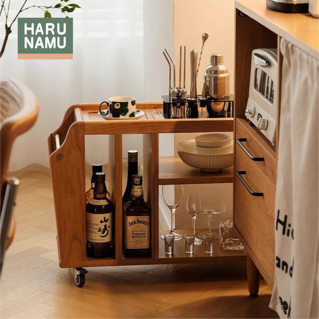 KIKO Solid Wood Storage Trolley