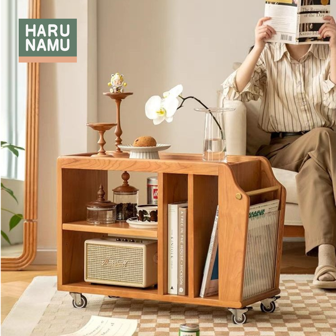 KIKO Solid Wood Storage Trolley