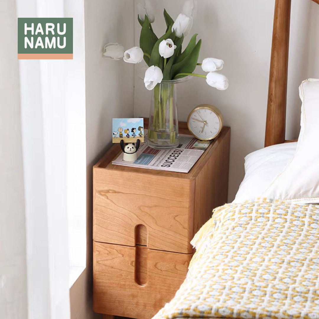 KONOMI Solid Wood Bedside Drawer