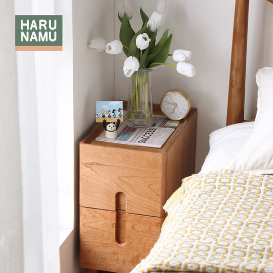 KONOMI Solid Wood Bedside Drawer