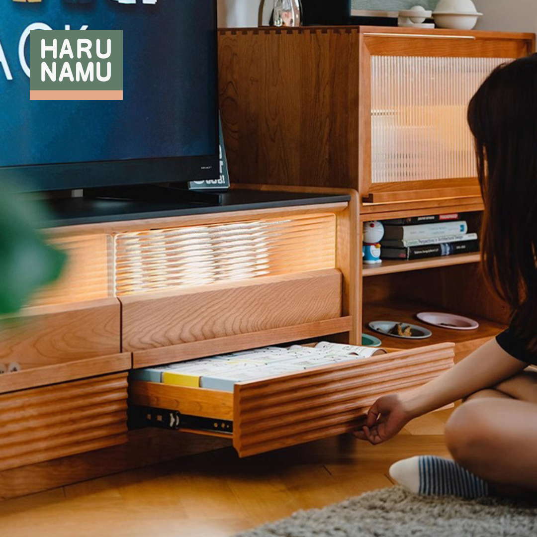 KUROIWA Solid Wood TV Console